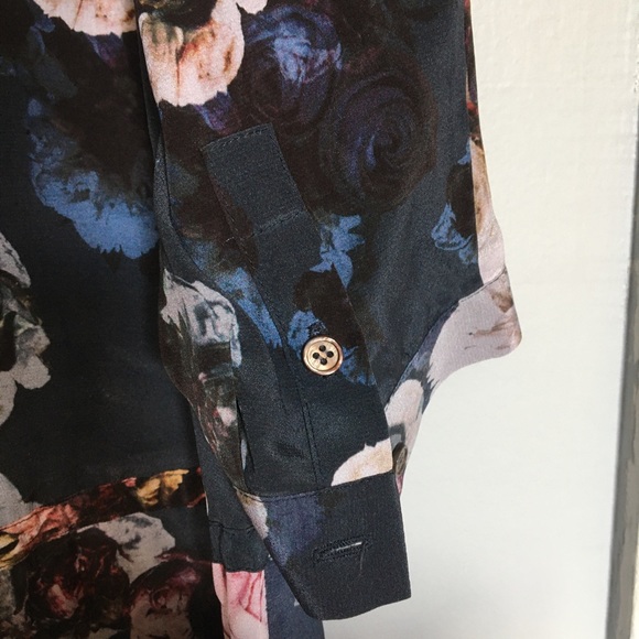 Club Monaco rose silk print dress size 0 - Picture 7 of 7